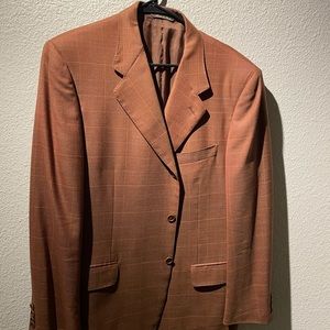 A striking Rust Color Squared coat by Canali.
